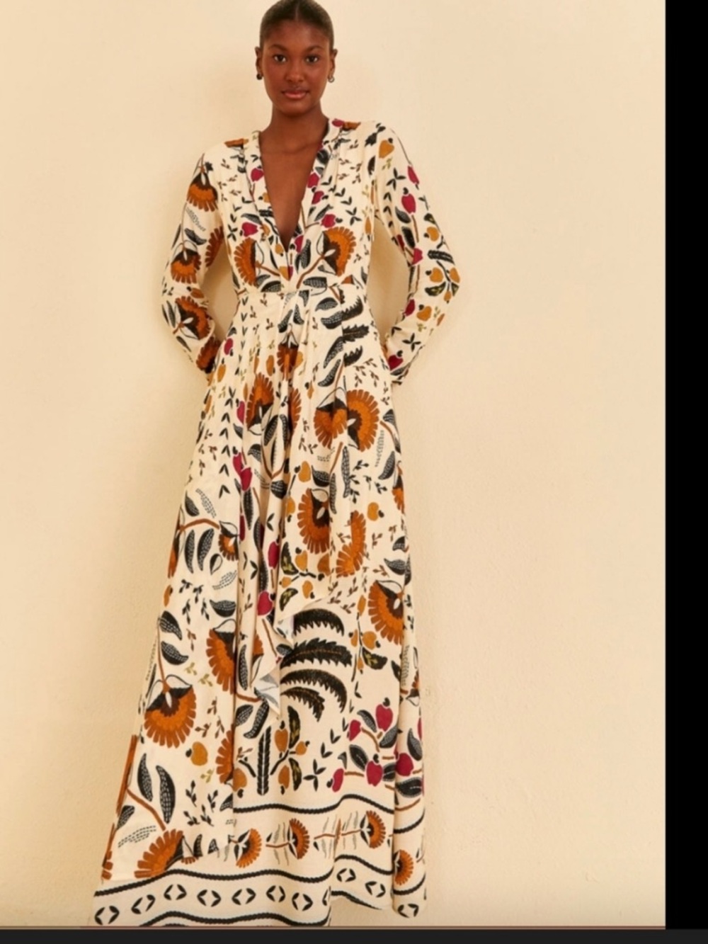 FARM RiO
Farm Rio Sand Palms Paradise Long Sleeve Maxi Dress XL